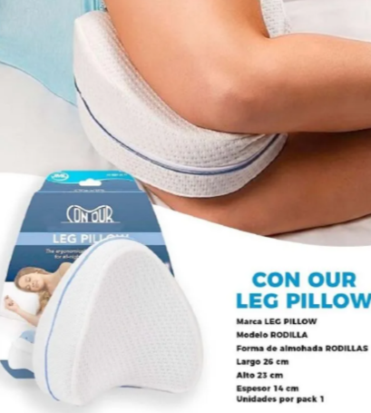 Almohada Ergonómica Viscoelástica Para Las Piernas Y Rodillas